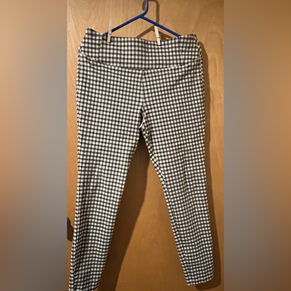 Plaid office dress pants